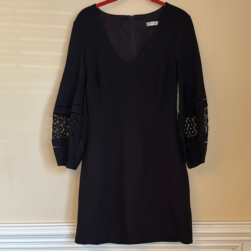 Trina Turk Womens Black‎ Lined 3/4 Sleeve Dress Size XS-S